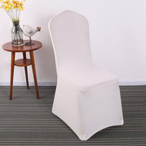 Solid color Thicken Chair Covers 2pcs Stretch Polyester Spandex Slipcovers for Banquet Dining Party Wedding Decorations