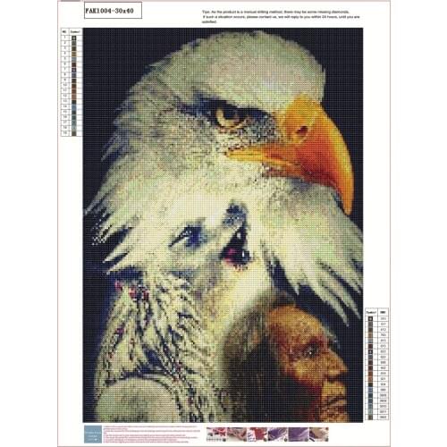 Eagle 5D 100% Full Drill Diamond Painting Cartoon Characters Round Diamond Embroidery Cross Stitch Home Decor Without Frame