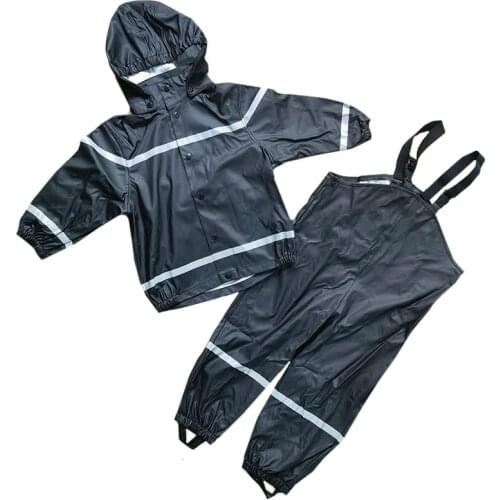 2-9 Years Children Waterproof Sets Raincoat Hooded Kids 2pcs Suit Baby Waterproof Sets