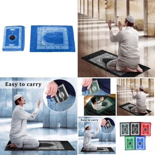 Portable Prayer Mat Rug - Turkish Pocket Praying Rug Thick -Easy to Carry 60x100cm