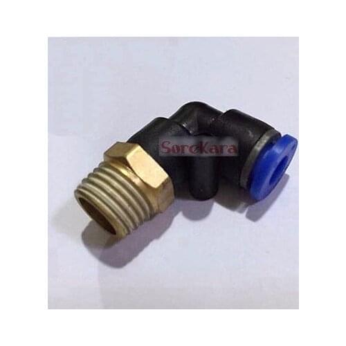 Pneumatic Elbow Push In Connector Union Quick Release Air Fitting Plumbing M5 Male to Fit Tube O/D 4mm