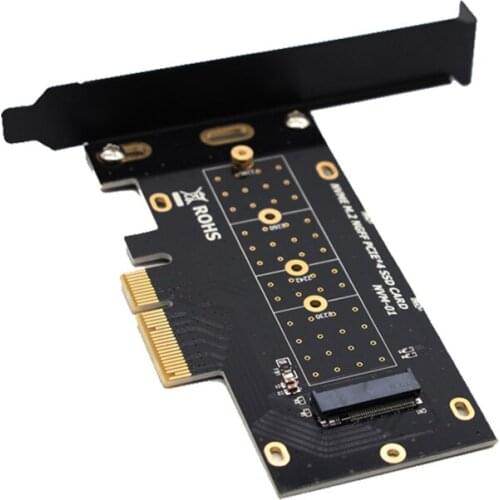 M.2 NVME SSD to PCIe x4 Card Converter 2230 2242 2260 2280 NVM Express PCI-e Adapter x4 x8 x16 Slot w/PCI Cover Mounting Bracket