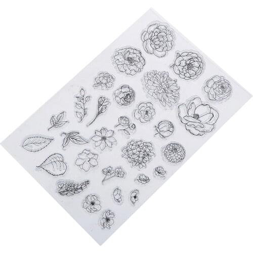 Flower Transparent Clear Silicone Stamp For Diy Scrapbooking Photo Decoration