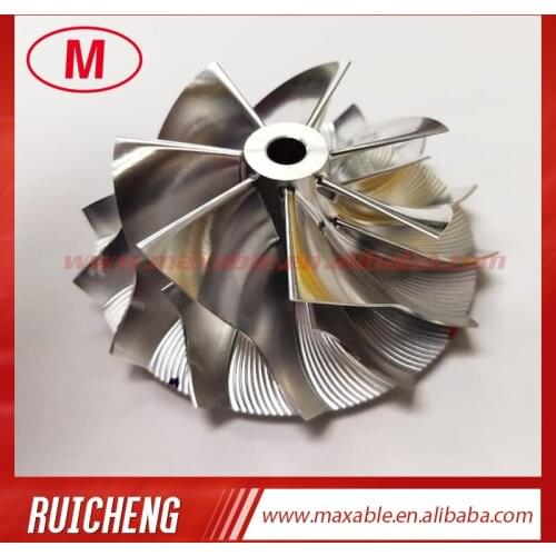 RHF55 forward 54.64/70.98mm 7+7 blades high performance turbocharger milling/aluminum 2618/billet compressor wheel