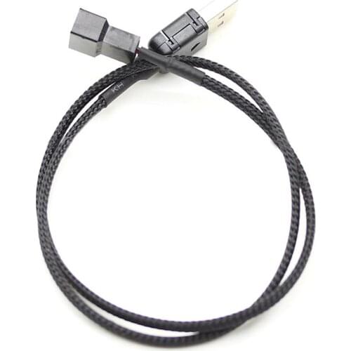 JETTING New 50cm USB A male to Fan 3-Pin 3pin /4-Pin 4pin Adapter Cable for 5V