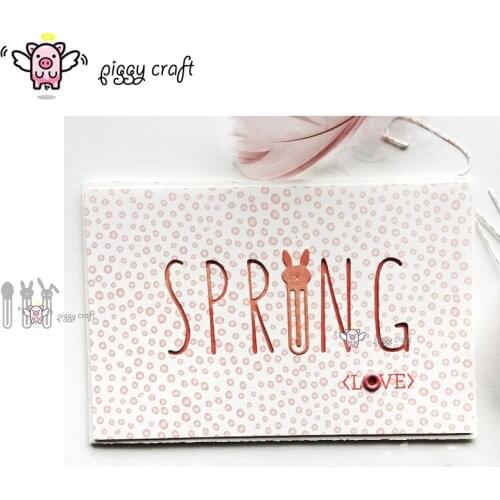 Piggy Craft metal cutting dies cut die mold 3Pcs Rabbit note label Scrapbook paper craft knife mould blade punch stencils dies