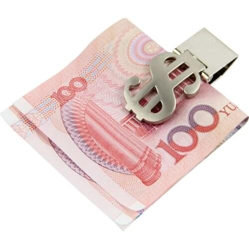 Slim Money Clip Stainless Steel Cash Bills Credit Card Holder New Dollar Design