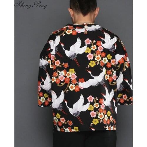 Traditional japanese mens clothing yukata men traditional japanese kimonos traditional chinese clothing for men V705