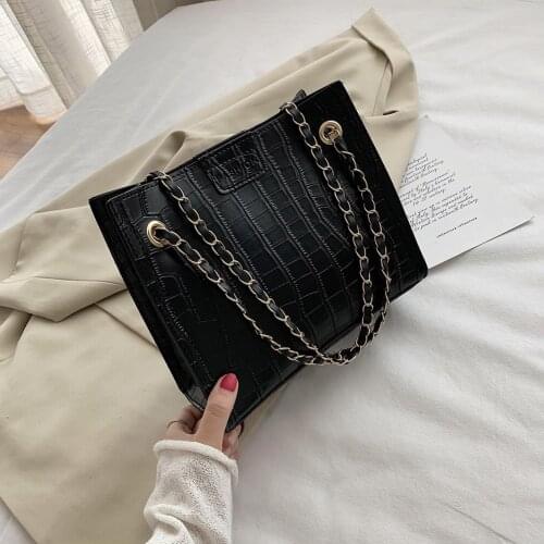 Women Large Capacity Handbags Fashion PU Leather Stone Pattern Shoulder Messenger Bag Female Daily Elegant Totes