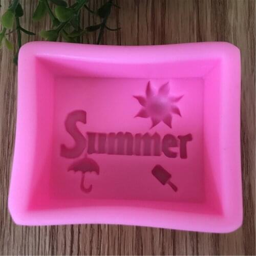 DIY Cake Baking Tools Silicone Fondant Mold Letters Summer Style Gifts Handmade Soap Mold E854