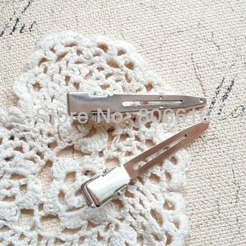 45MM 100PCS White Nickel Color Hair Clips Hairpins DIY Hairwear Jewelry Accessories