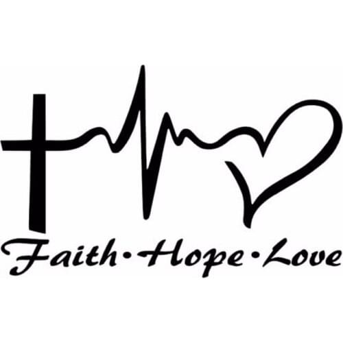 10-100pcs 14.2CM x 9CM Jesus HOPE LOVE FAITH Prayer Creative Vinyl Car Sticker Decal Car Exterior decoration