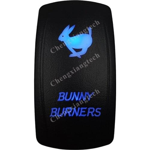 Bunny Burners Car Boat Blue Led Lasor 5 Pin Rocker Toggle Switch On Off 12v 24v Marine Grade for Carling Arb Narva 4x4