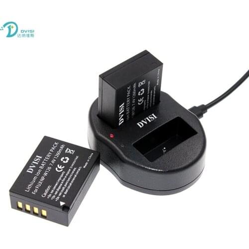 2Pcs NP-W126 NPW126 Battery with USB Dual Charger for Fujifilm FinePix HS30EXR HS33EXR X-Pro1 X-E1 X-E2 X-M1 X-A1 X-A2 X-T1 X-T1