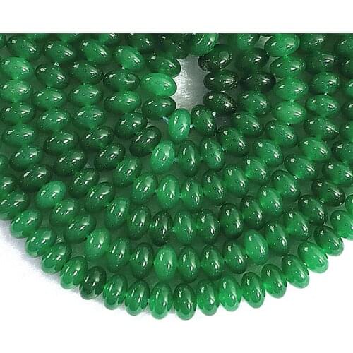 Fashion green aventurine natural chalcedony stone jades 5*8mm charms abacus beads loose diy trendy romantic Jewelry B168