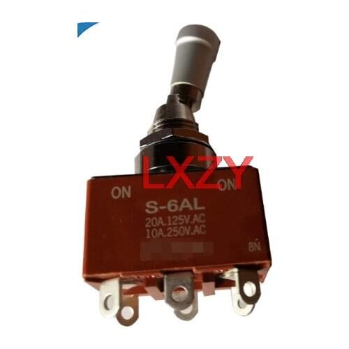 Free Shipping 2Pcs/Lot S-6AL S6AL DPDT 6 Feet 2-Speed Solering Lug with Lock Rod 20A125VAC