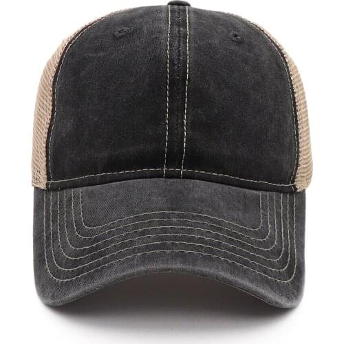 New Unisex Four Seasons Cap Plain Color Washed Cotton Baseball Cap Men & Women Casual Adjustable Outdoor Trucker
