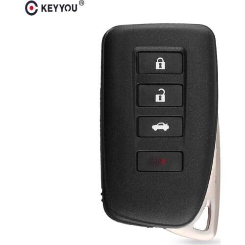 KEYYOU For LEXUS ES350 RX IS LS GX 4 Buttons Car Remote Key Fob Case Shell Blank Smart Key