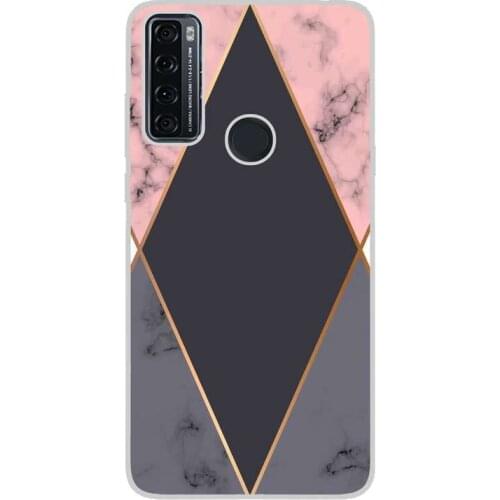 Compatible with TCL-20-SE-4G silicone gel tpu case cover case custom drawing abstract shock resistant design 007 case