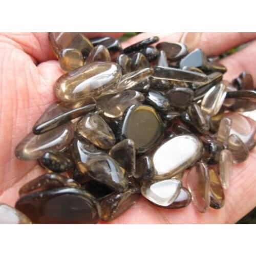 2.2lb WONDERFUL NATURAL SMOKY QUARTZ CRYSTAL TUMBLED STONE
