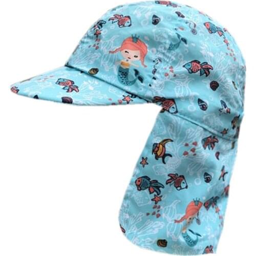Kid Hat Sun Summer Beach Cap Boy Breathable Cotton Blue Toddler Baby Outdoor Accessory