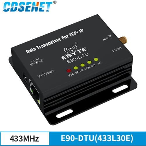Ethernet LoRa 433MHz 30dBm 1W Long Range Wireless Transceiver E90-DTU-433L30E IoT PLC 8000m Distance 433 MHz RJ45 rf Module