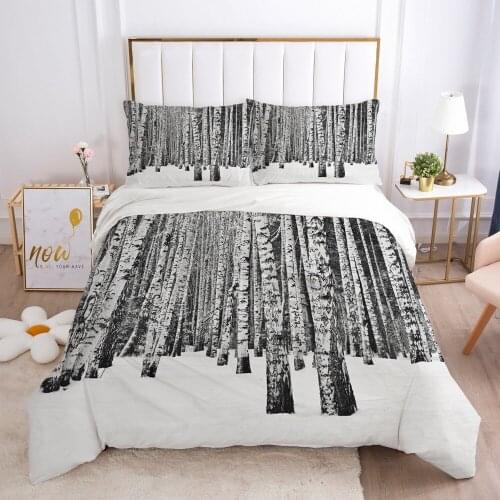 Modern Style Bedding Sets Bed Linens Duvet Cover Set Quilt/Comforter/Blanket Covers Pillowcase 2,3pcs Single Size 3D Landscape