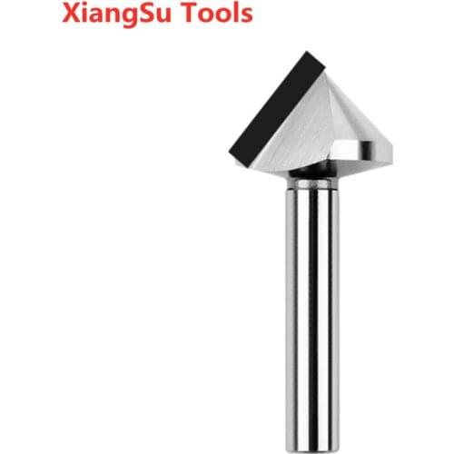 D6-D10-D15-D20-D30mm PCD Chamfering End Mill CNC Router Cutter Machine Tools With 60°/90°/120° Point Angle For Steels