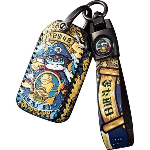 Leather Car Key Case Cover For Honda Crv Chr Hrv Fit Jazz Freed Civic Accord Crider Odyssey 2015-2020 2018 Remote Protector