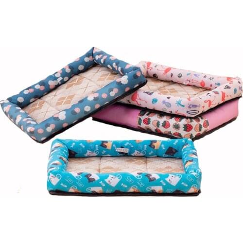 Summer Pet Bed Mat Dog Cooling Mat Cat Kennel Bed Pad Breathable Comfortable For Dogs Cat Pets Sleeping