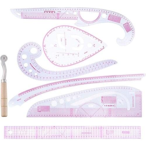 7-Piece Set Of Curve Metric Ruler Sewing Ruler Ruler Curve Ruler Multifunctional Cutting Ruler Garment Sample Metric Ruler