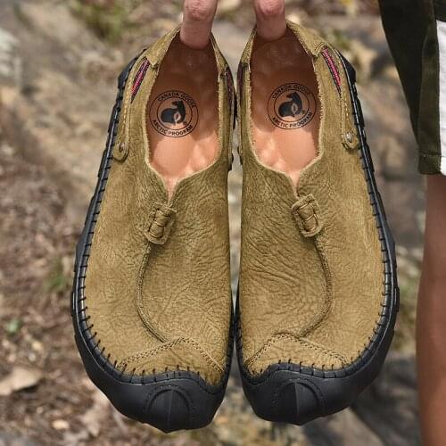 Mens shoes non-slip high-quality 2019 spring and autumn breathable leather comfortable outdoor hiking shoes hiking shoes