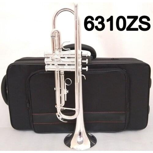 Music Fancier Club Trumpet 6310ZS Silver Plated Music Instruments Profesional Trumpets Student Included Case Mouthpiece