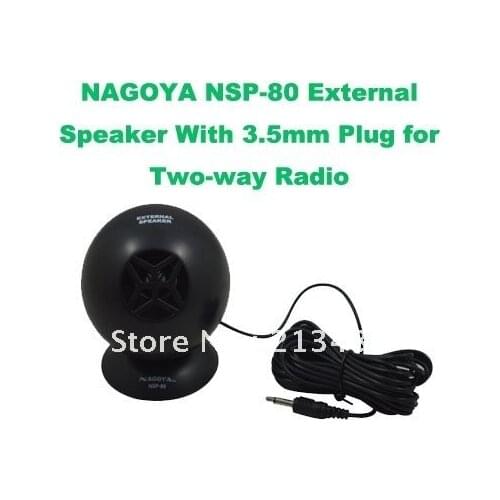 100% New Original NAGOYA External Speaker NSP-80 with 3.5mm Plug for Protable/Mobile Two-way radio