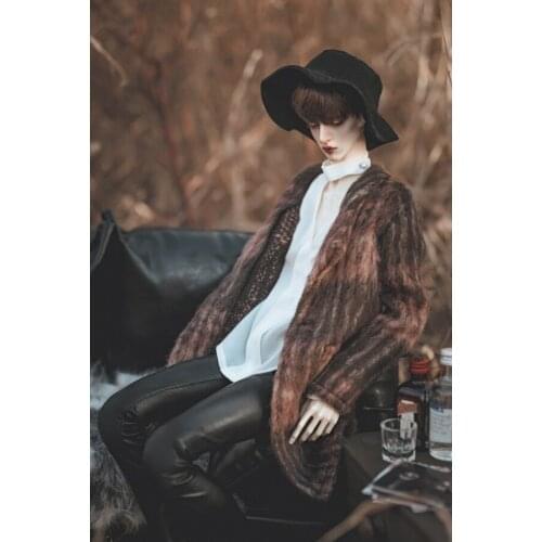 D01-P579 Doll handmade clothes 1/4 1/3 uncle MSD SSDF SD doll Accessories Warm brown coffee powder coat 1pcs