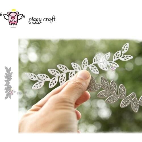 Piggy Craft metal cutting dies cut die mold Leaf strip decoration Scrapbook paper craft knife mould blade punch stencils dies