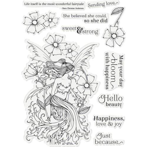 Fairy Transparent Clear Stamp for DIY scrapbooking seal Card Making C404