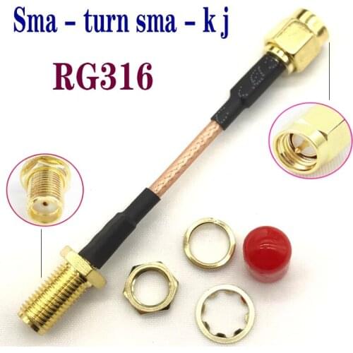 RF radio frequency (RF) sma connector sma male head turns female head RG316 extended antenna feeder communication jump line