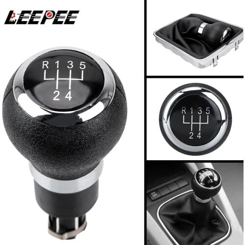 5/6 Speed M Gear Shift Knob Car Gear Knob Cap Lever Shifter Gaitor Boot For Volkswagen VW Passat B6 2005-2011 Car Styling Acces