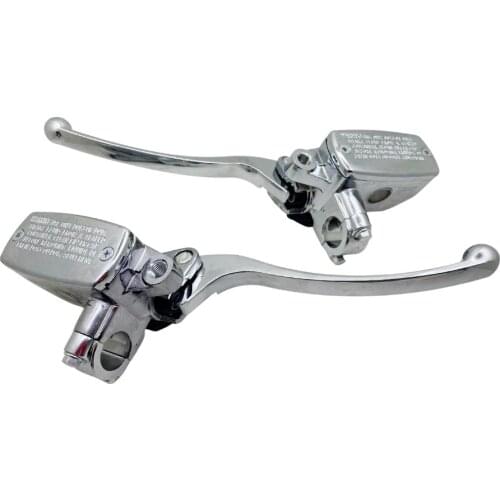 1 Pair Chrome 7/8" 22MM Motorcycle Handlebar Hydraulic Brake Master Cylinder Clutch Levers For Yamaha VMAX 1200 XJR 1200 1300