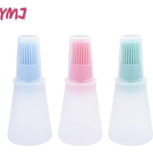 Barbecue Brush High Temperature Oil Brush Food Grade Silicone Baking Cooking BBQ Tools Barbecue Oil Bottle Brush Kitchen Gadgets