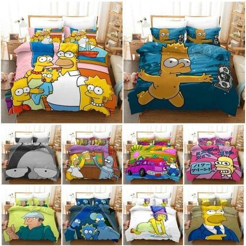 The Sim*psons Home Textile Pillow Case 3D Bed Duvet Covers Comforter Bedding Sets Bed Set Home Decor Bedding