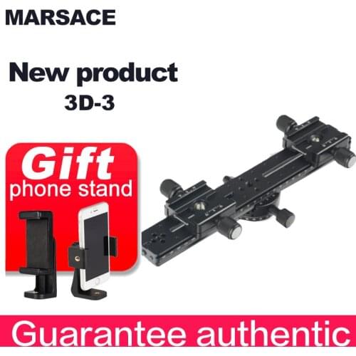 SUNWAYFOTO 3D-3 Tripod Head 3D Stereo Stereoscopic Dual Cameras 4 Pieces Kit Professional Tripode Heads With Slide