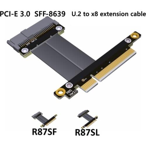 U.2 interface U2 to PCI-E 3.0 x8 to SFF-8639 NVMe pcie extension data cable
