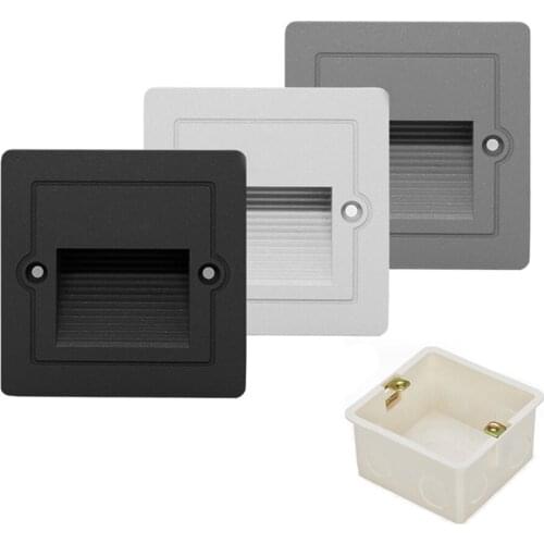 Waterproof Low Voltage 12V 3W Recessed Led Stair Light AC85-265V Corner Wall Sconce Step Downward Lamp For Hallway Staircase