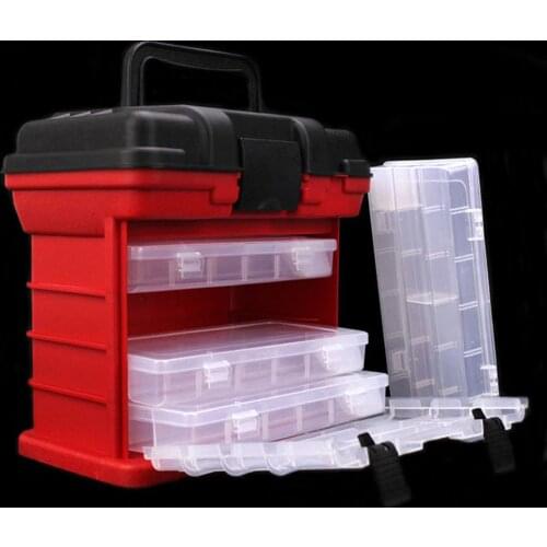 WALK FISH High Quality Portable Outdoor Plastic 5-layer Large Fishing Gear Storage Box Large Capacity Box Carp Fishing Tools