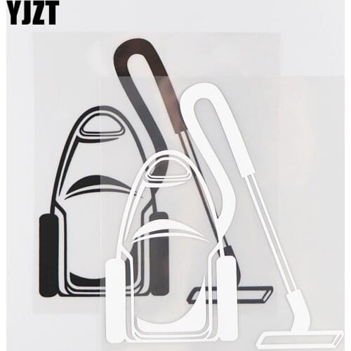 YJZT 14.1×16CM Vacuum Cleaner Pattern Car Sticker Personalized Vinyl Decal Black/Silver 20D-0192