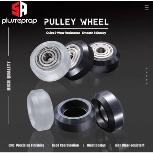 3D Printer Plastic Wheel POM Big Models Passive Round wheel Idler Pulley Gear for CNC Openbuilds V-Slot