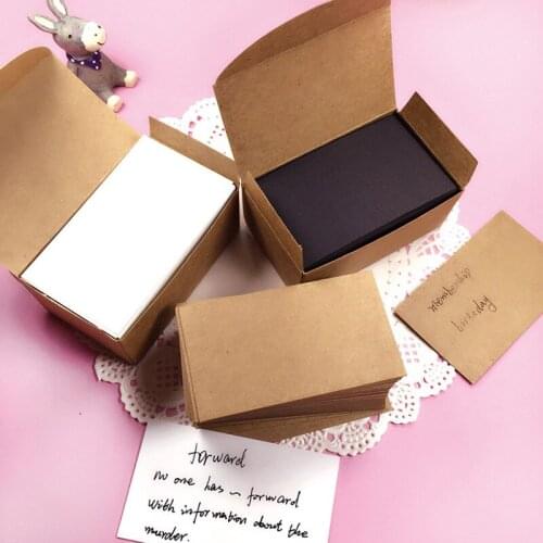 100pcs b12 Black Kids Fashion Gift Note Price Lable Hang Kraft Paper Tag Bookmark