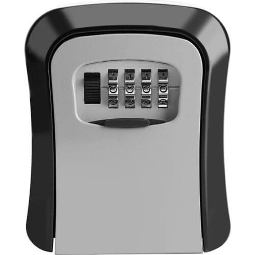 15pcs 4 Digit Combination Key Lock Box Wall Mount Safe Security Secret Storage Case Organizer Aluminum Alloy Door Lock